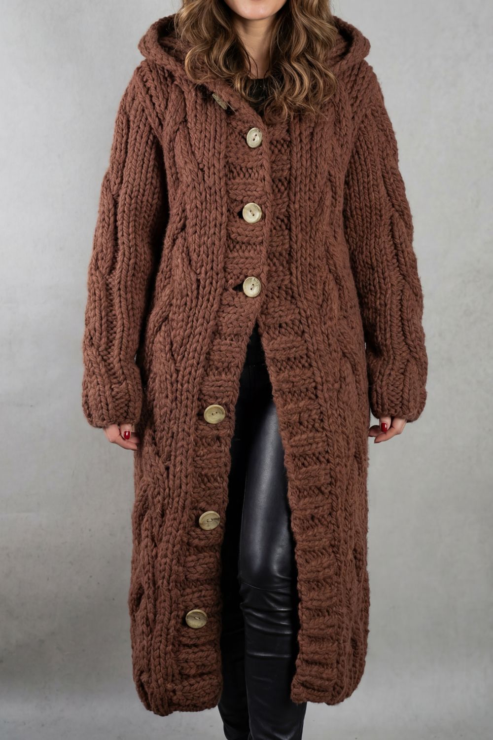 Primrose | Cardigan Lungo in Maglia con Cappuccio