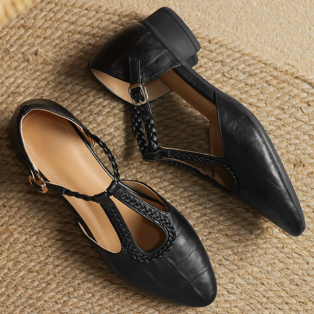 Risla | Scarpe Mary Jane con Cinturino a T Stile Retrò