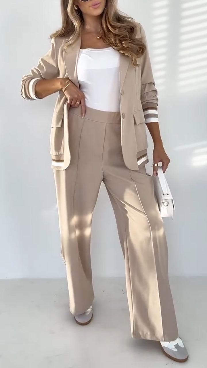 Kayla | Completo Rigato Elegante a Maniche Lunghe