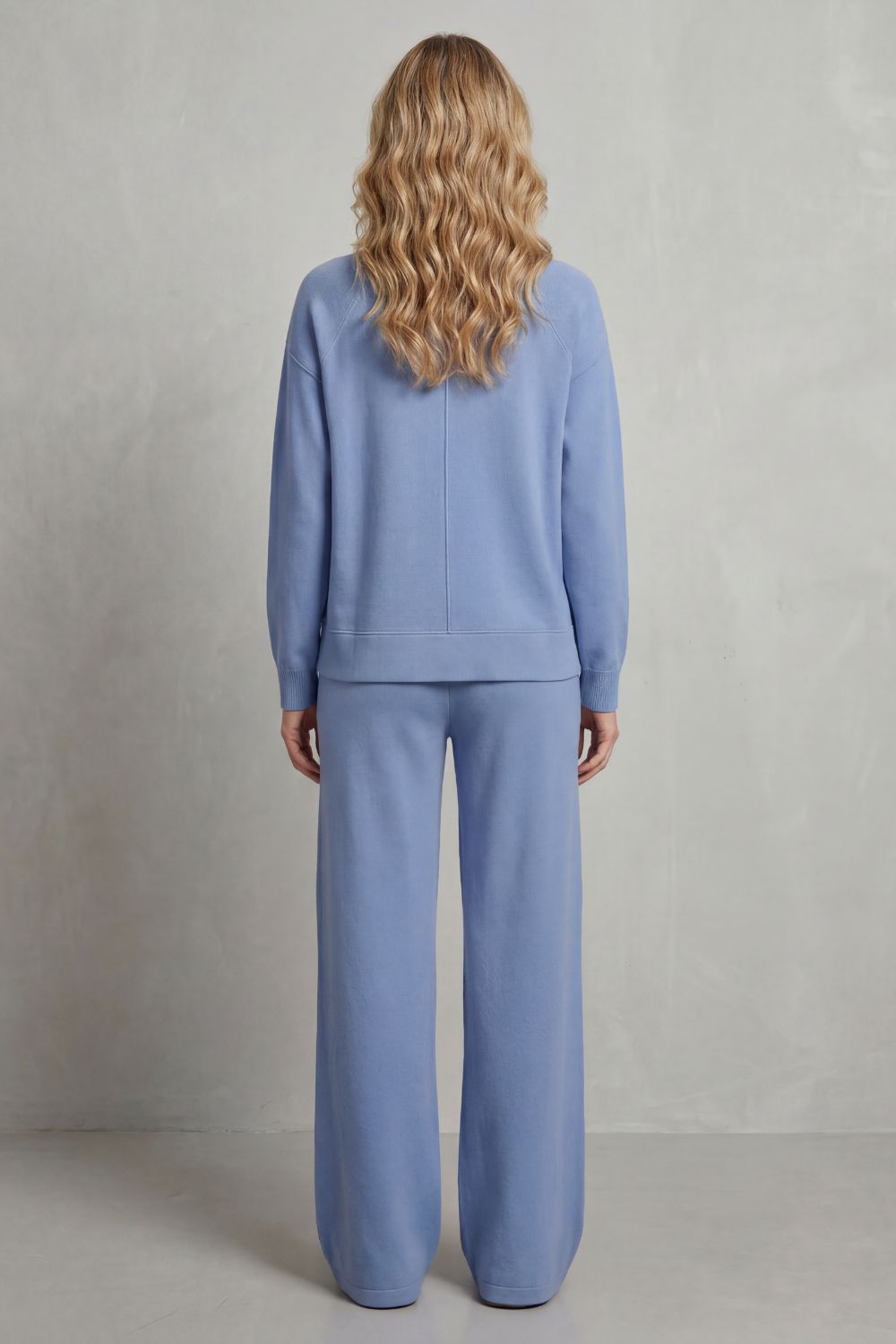 Adriana | Completo in Maglia Morbida Maglione e Pantalone Palazzo