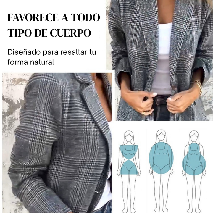 Teresa | Blazer a Cuadros de Entretiempo - Clara del Azahar