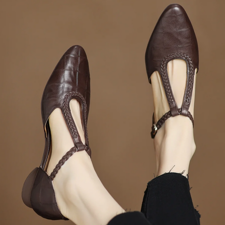 Risla | Scarpe Mary Jane con Cinturino a T Stile Retrò