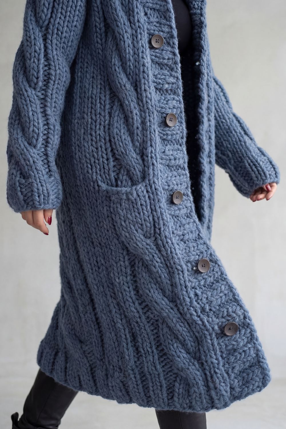 Primrose | Cardigan Lungo in Maglia con Cappuccio