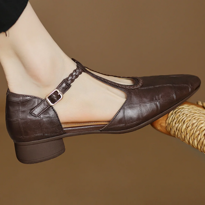 Risla | Scarpe Mary Jane con Cinturino a T Stile Retrò