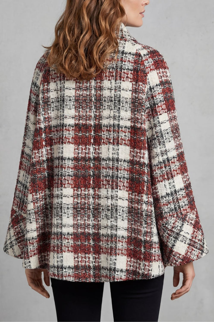 Opal | Mantella Poncho in Lana a Quadri Vintage