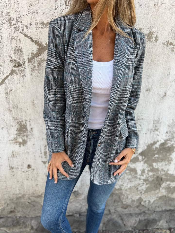 Teresa | Blazer a Cuadros de Entretiempo - Clara del Azahar