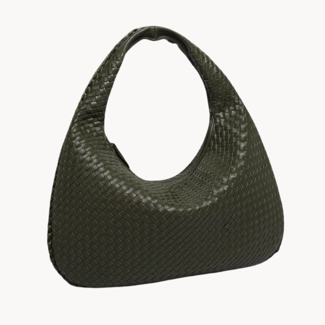 Zafira | Borsa a Spalla in Pelle Intrecciata Artigianale
