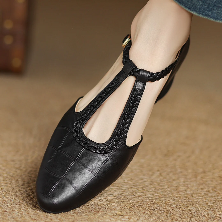 Risla | Scarpe Mary Jane con Cinturino a T Stile Retrò
