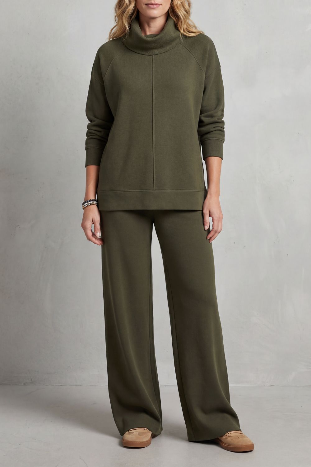 Adriana | Completo in Maglia Morbida Maglione e Pantalone Palazzo