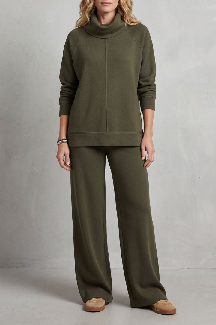 Adriana | Completo in Maglia Morbida Maglione e Pantalone Palazzo