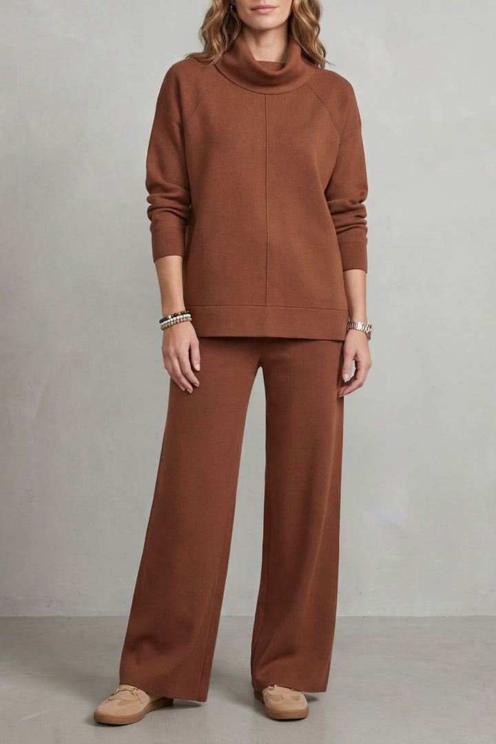 Adriana | Completo in Maglia Morbida Maglione e Pantalone Palazzo