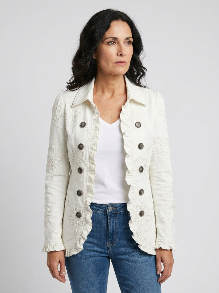 Casilda | Chaqueta Ligera Bordada - Clara del Azahar