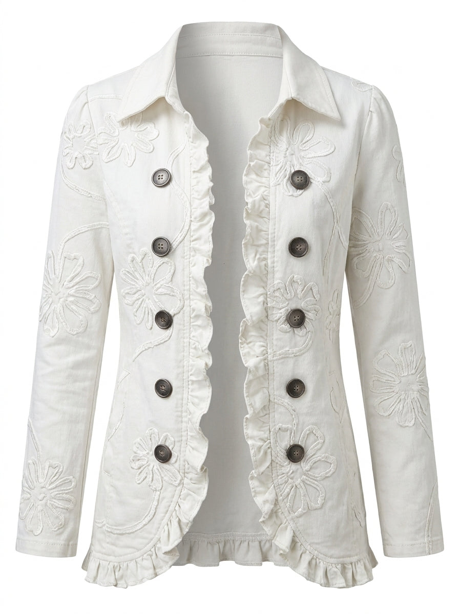 Casilda | Chaqueta Ligera Bordada - Clara del Azahar