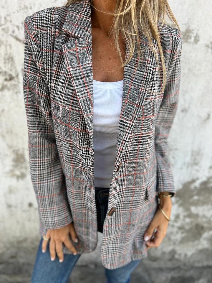 Teresa | Blazer a Cuadros de Entretiempo - Clara del Azahar
