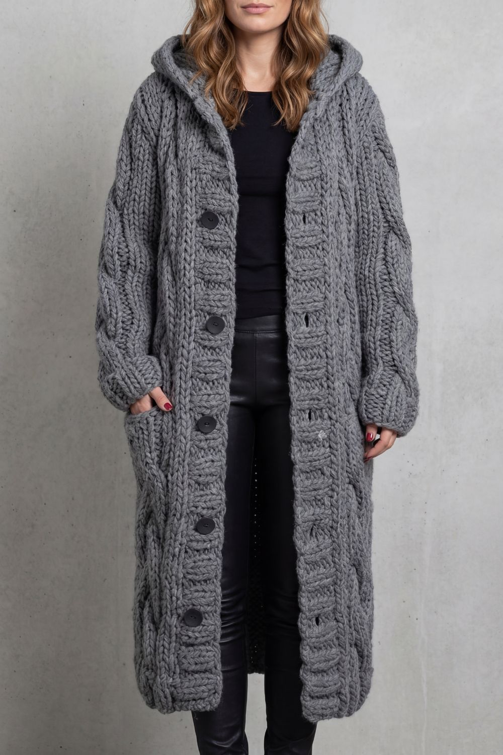 Primrose | Cardigan Lungo in Maglia con Cappuccio