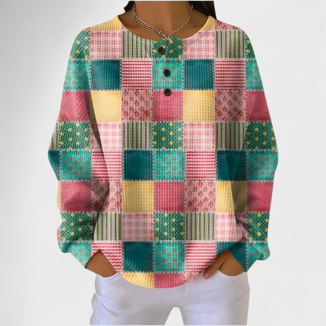 Agnes | Maglione Patchwork Confortevole