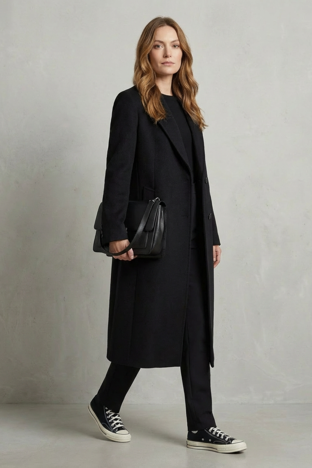 Leonor | Cappotto Stile Hepburn in Lana a Spina di Pesce