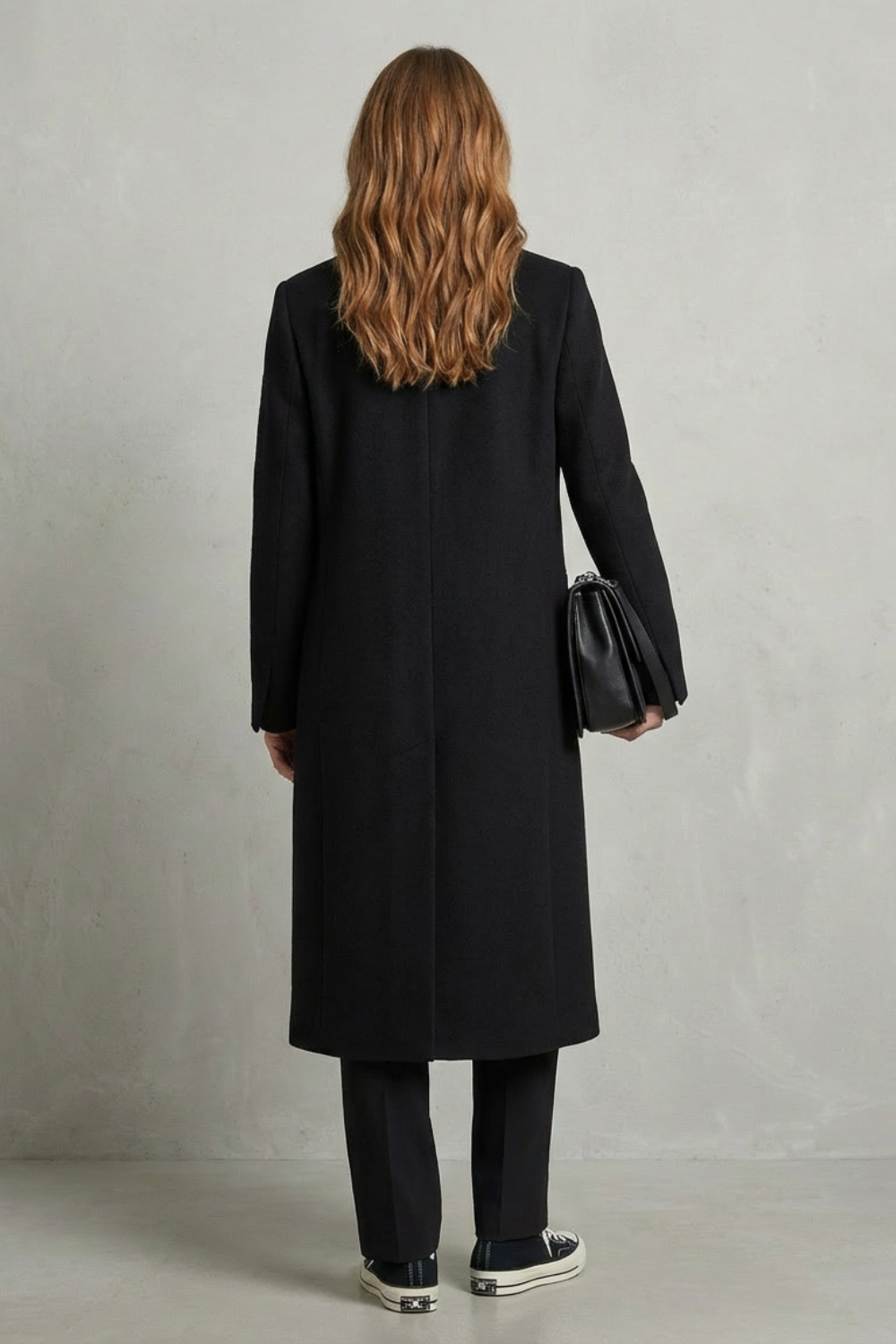 Leonor | Cappotto Stile Hepburn in Lana a Spina di Pesce