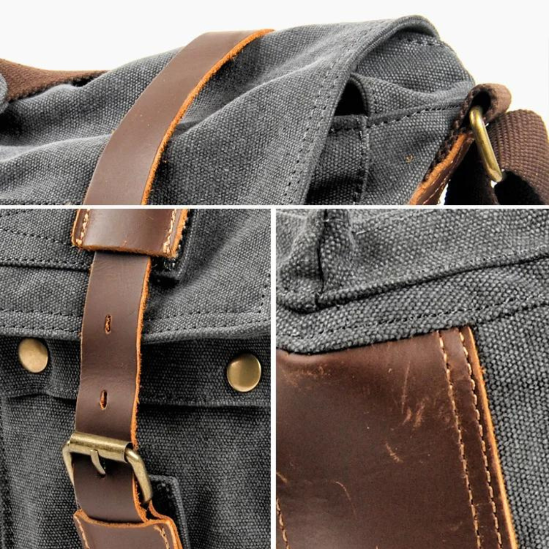 Venture | Borsa Shopper Capiente in Tela e Pregiata Pelle