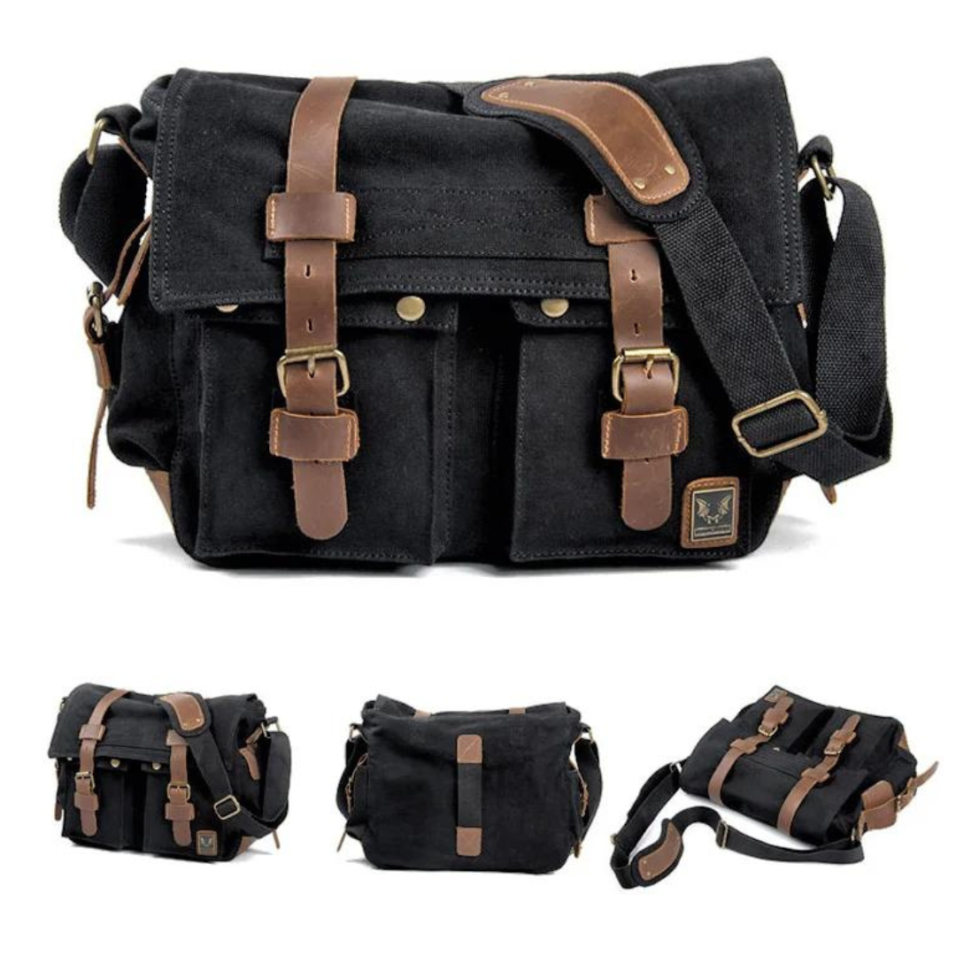Venture | Borsa Shopper Capiente in Tela e Pregiata Pelle