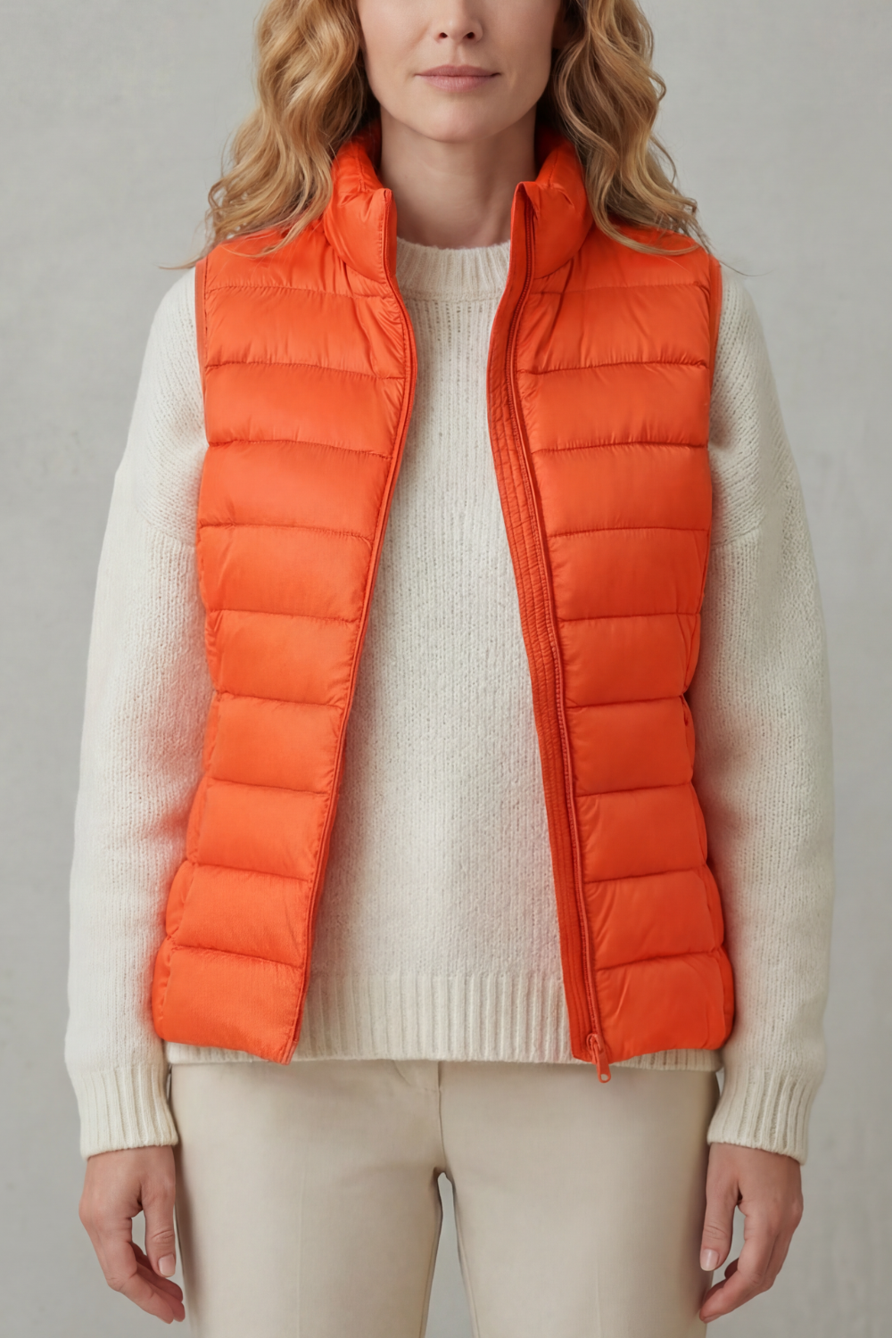 Celia | Gilet Lungo Trapuntato con Cappuccio