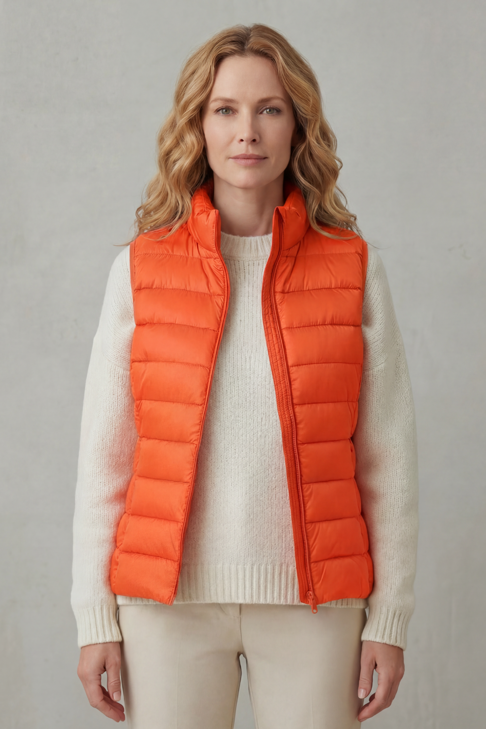 Celia | Gilet Lungo Trapuntato con Cappuccio