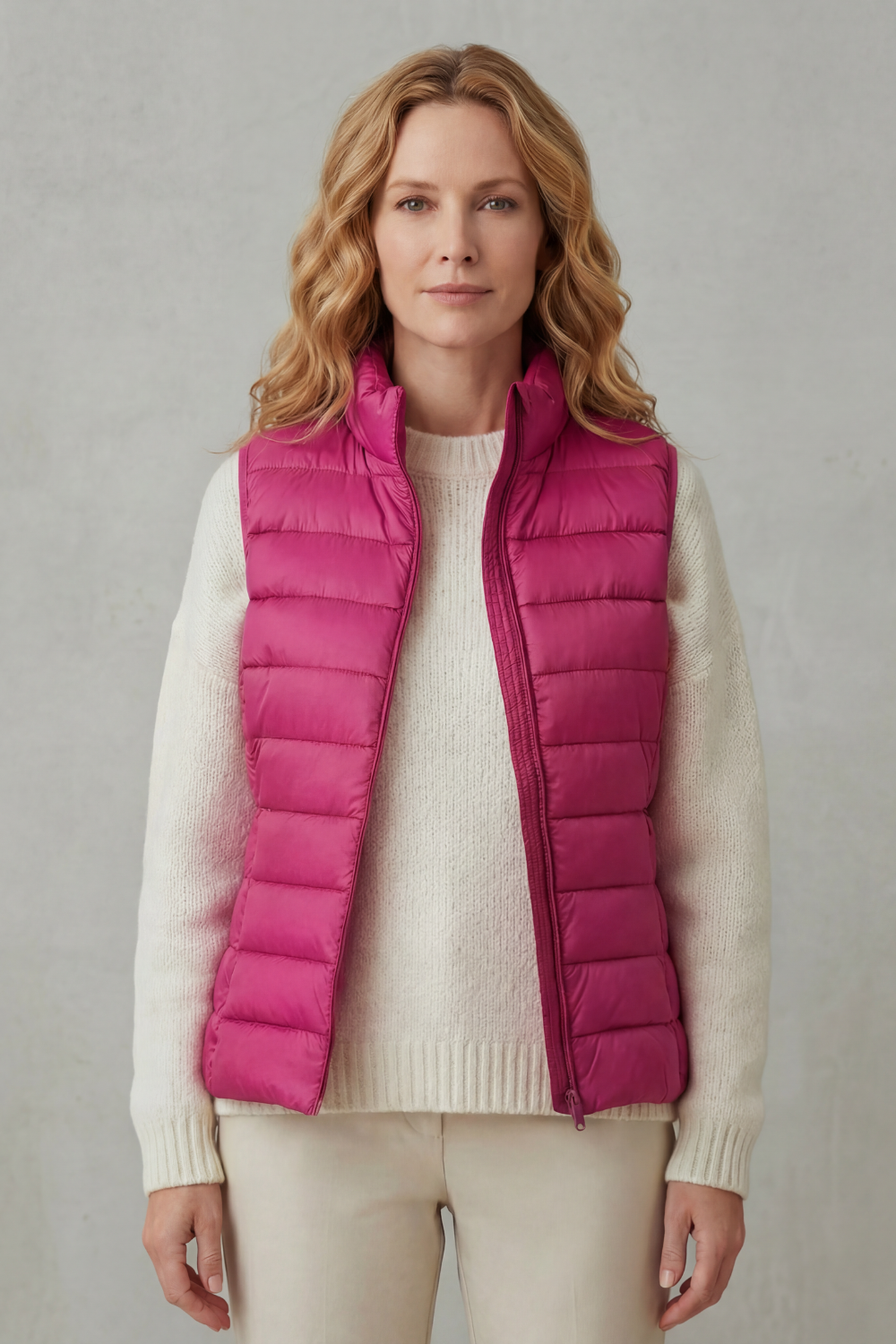 Celia | Gilet Lungo Trapuntato con Cappuccio