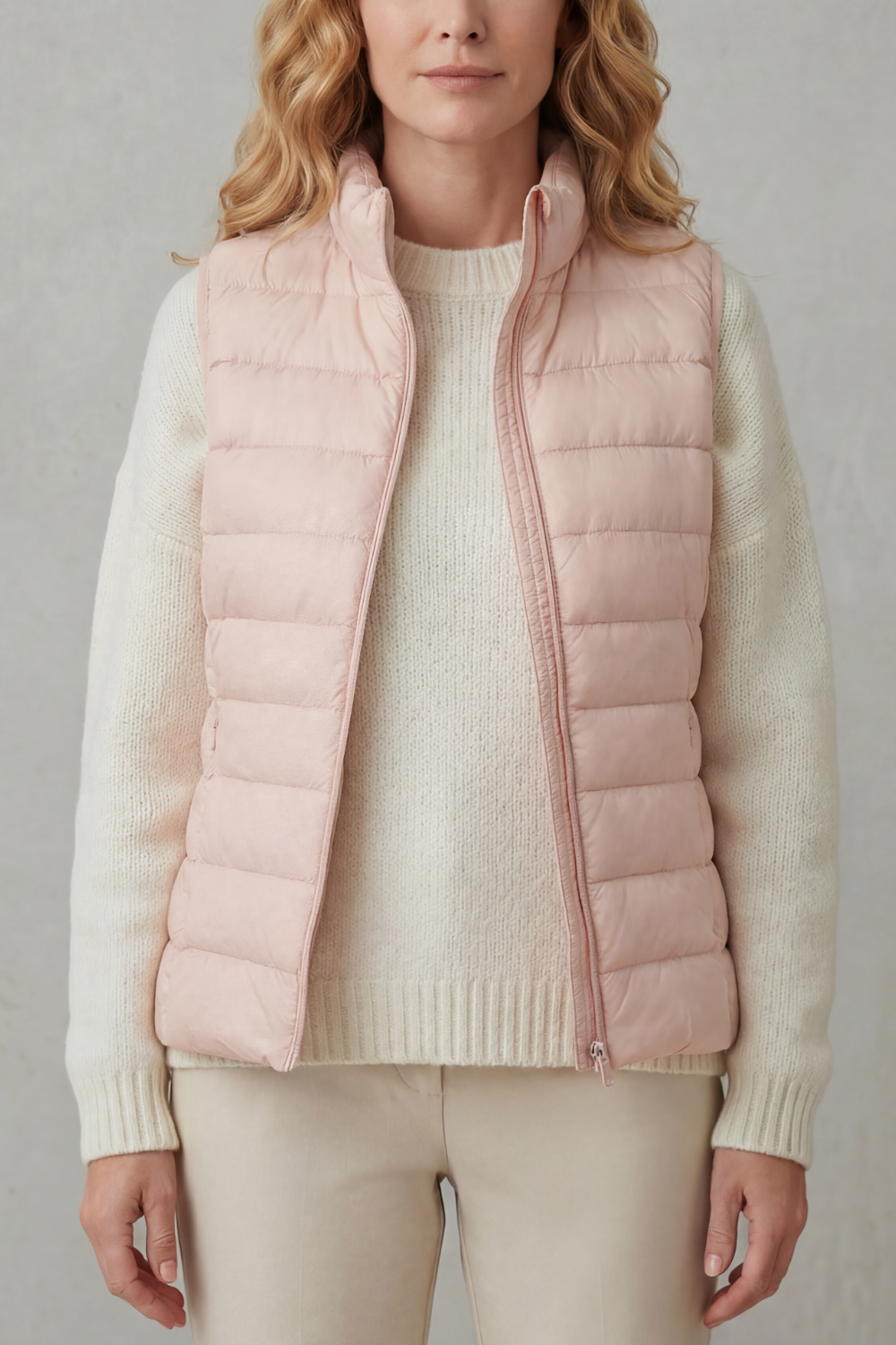 Celia | Gilet Lungo Trapuntato con Cappuccio