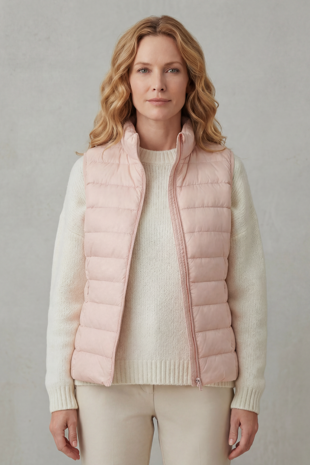 Celia | Gilet Lungo Trapuntato con Cappuccio