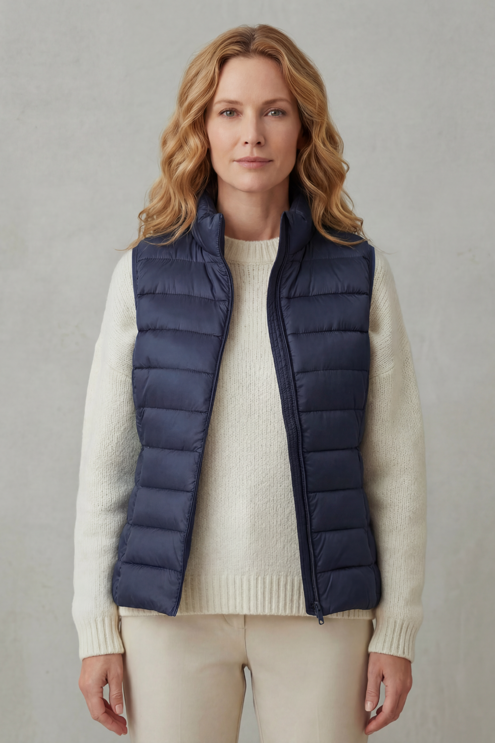 Celia | Gilet Lungo Trapuntato con Cappuccio
