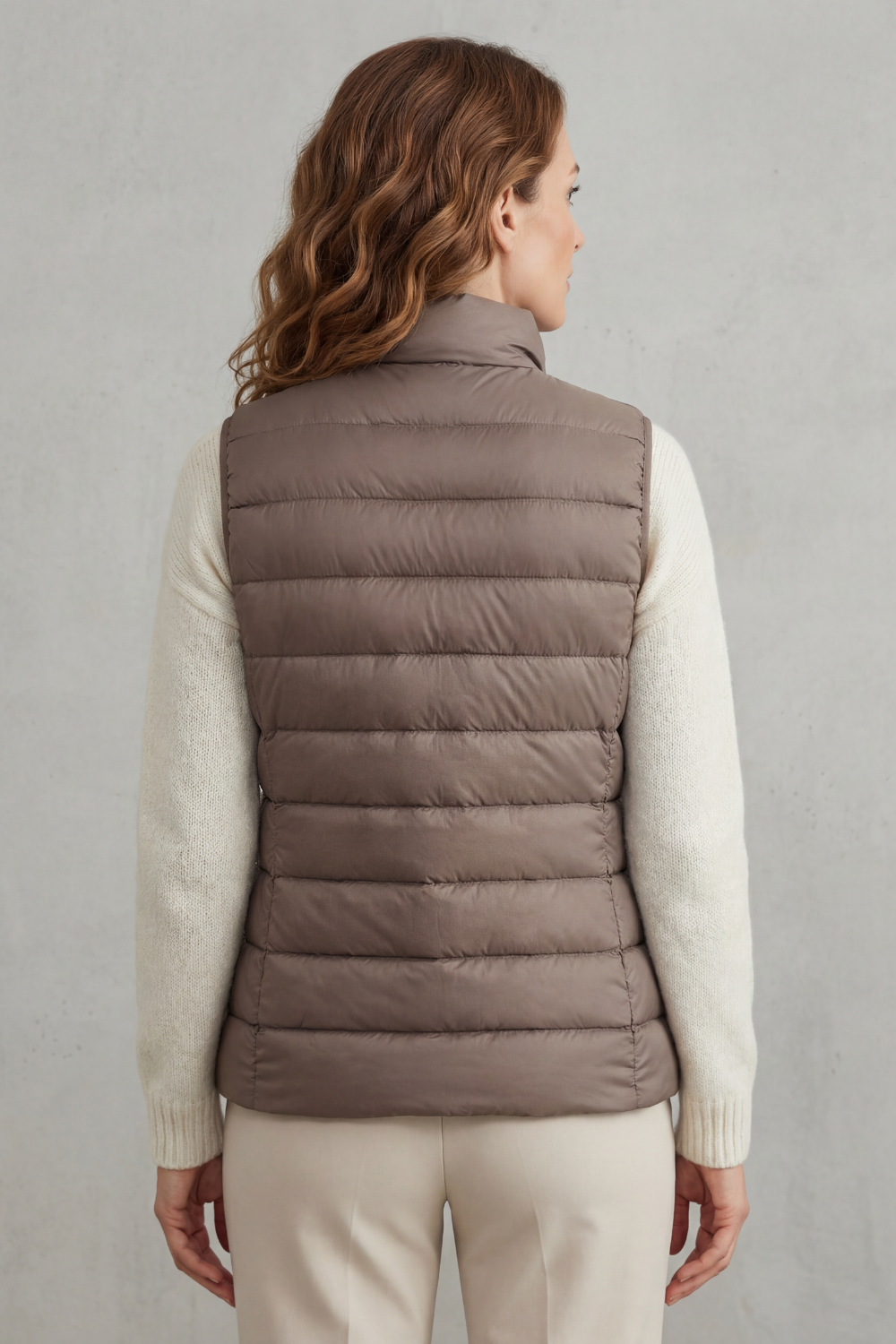Celia | Gilet Lungo Trapuntato con Cappuccio