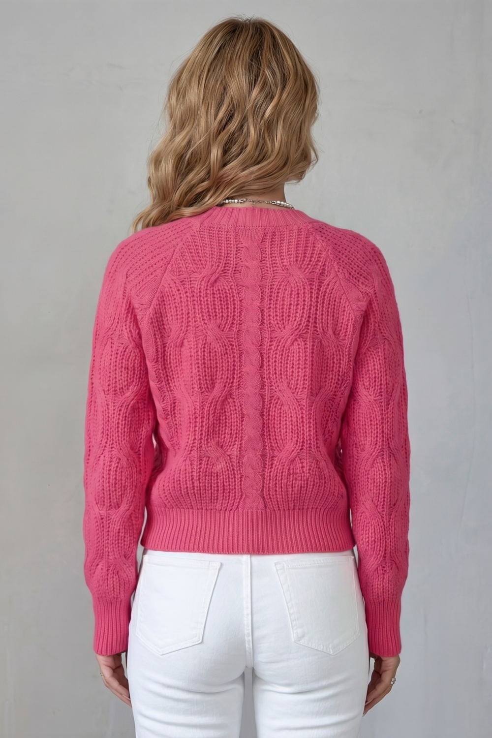 Suvienne | Cardigan in Maglia a Trecce con Fiocchi