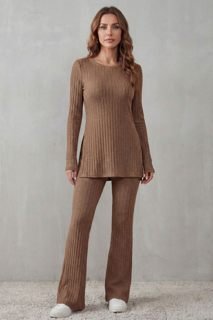 Evrienne | Completo Tunica a Costine e Pantalone Fluido