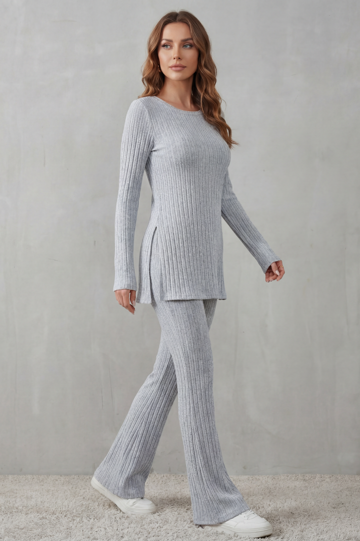 Evrienne | Completo Tunica a Costine e Pantalone Fluido