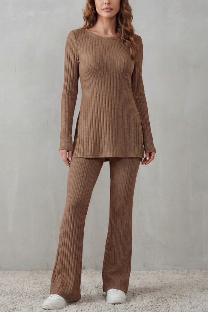 Evrienne | Completo Tunica a Costine e Pantalone Fluido