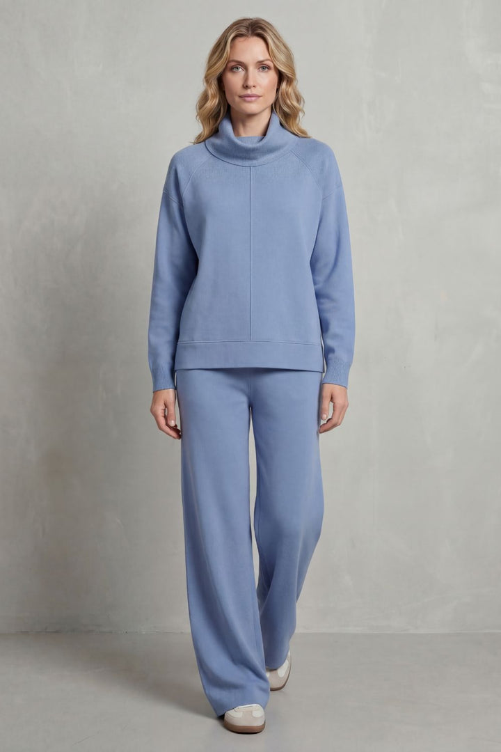 Adriana | Completo in Maglia Morbida Maglione e Pantalone Palazzo