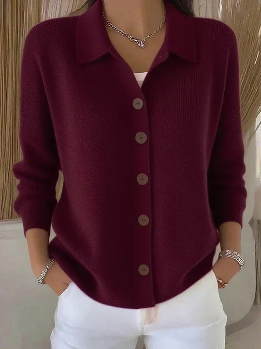 Josefina | Cárdigan con Cuello y Botones - Clara del Azahar