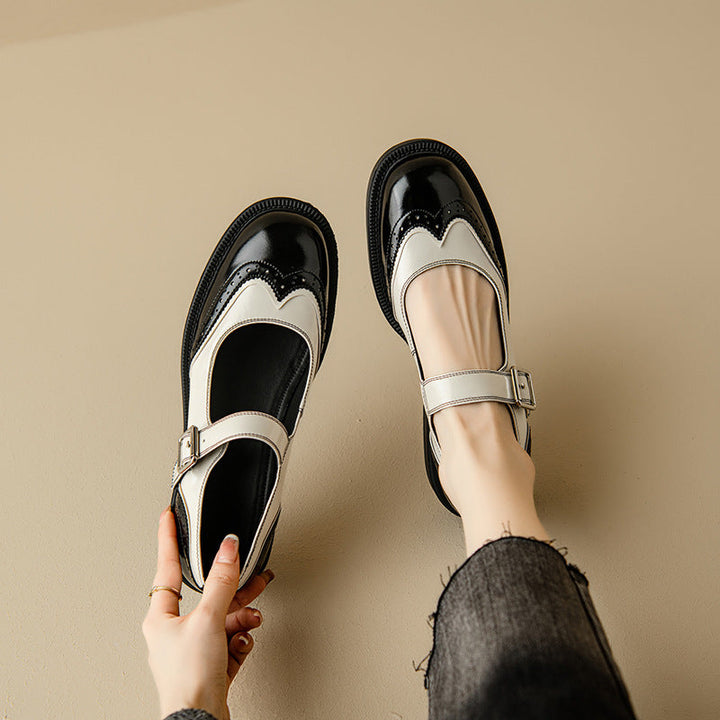 Aurenza Bicolore | Scarpe Mary Jane Bicolore Eleganti