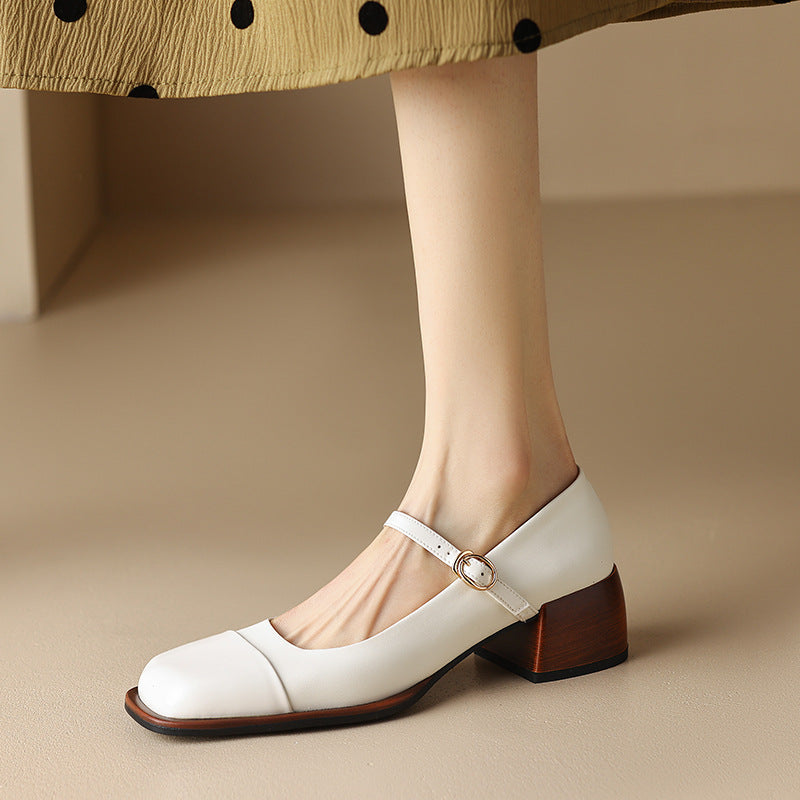 Erel | Décolleté Mary Jane con Tacco Squadrato Stabile