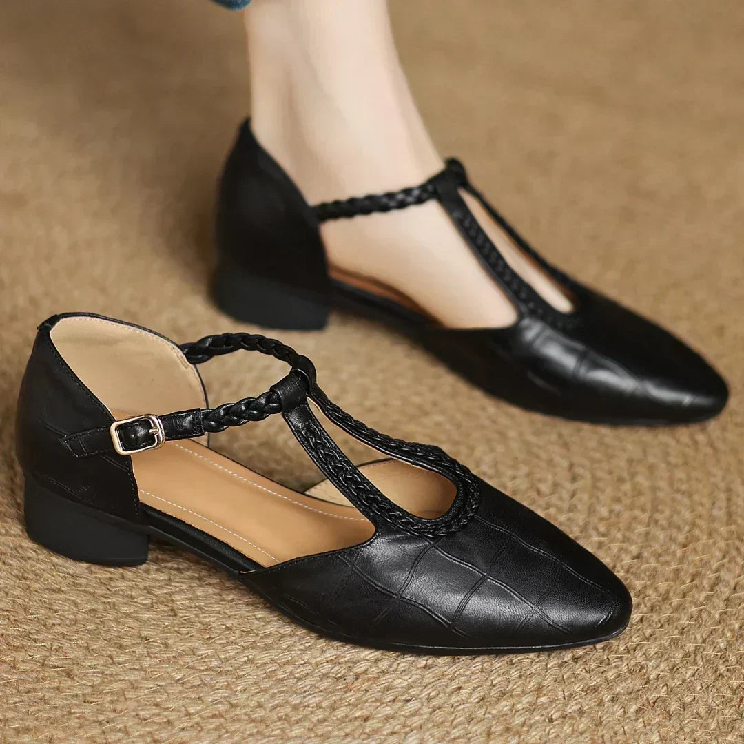 Risla | Scarpe Mary Jane con Cinturino a T Stile Retrò