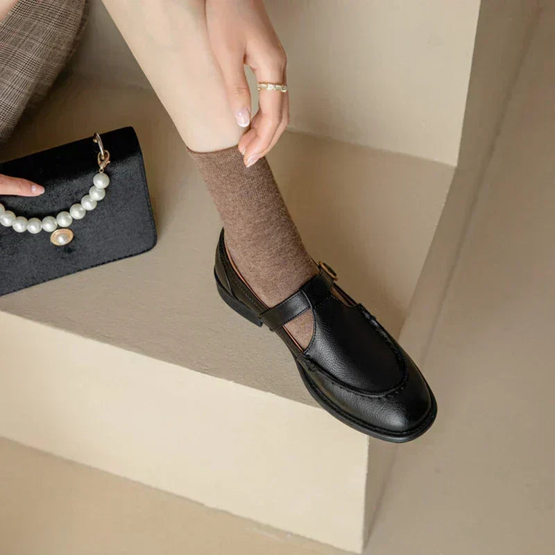 Kate | Scarpe Mary Jane Retrò in Pelle Morbida