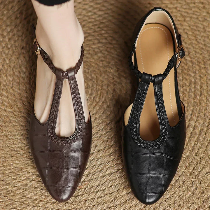 Risla | Scarpe Mary Jane con Cinturino a T Stile Retrò