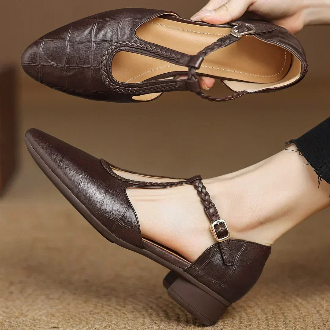 Risla | Scarpe Mary Jane con Cinturino a T Stile Retrò