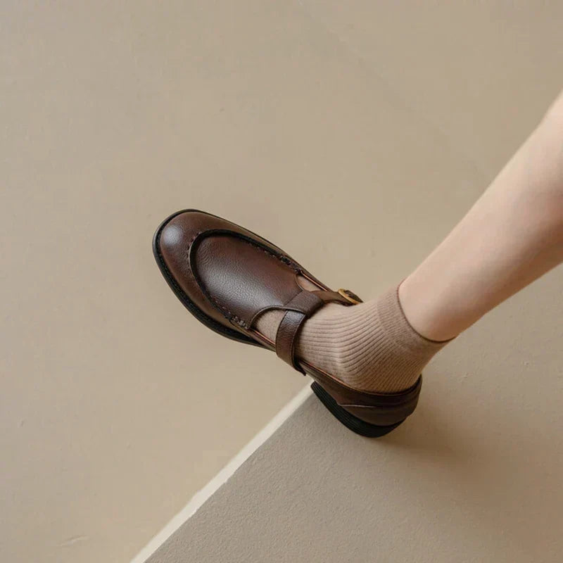 Kate | Scarpe Mary Jane Retrò in Pelle Morbida