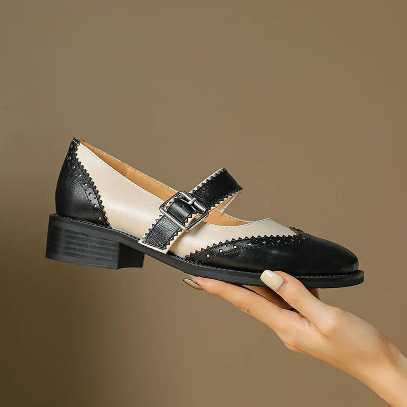 Lumerra | Scarpe Mary Jane Quotidiane in Pelle Pregiata