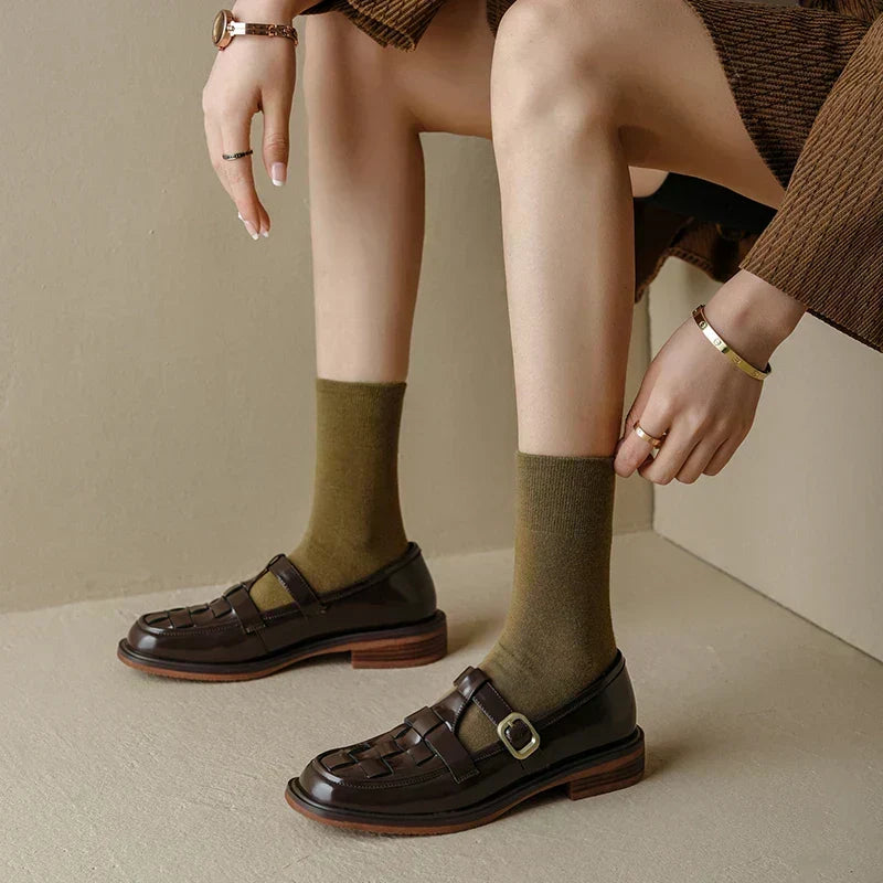 Isava | Scarpe Mary Jane Vintage in Morbida Pelle