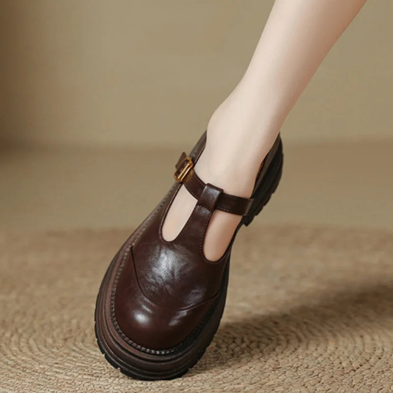 Blythe | Scarpe Mary Jane T-Bar con Punta Tonda Morbida