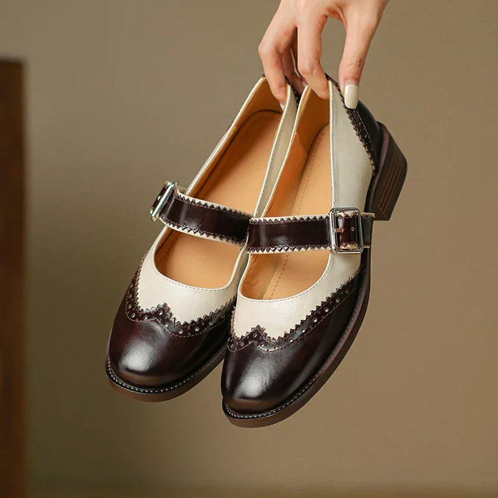 Lumerra | Scarpe Mary Jane Quotidiane in Pelle Pregiata