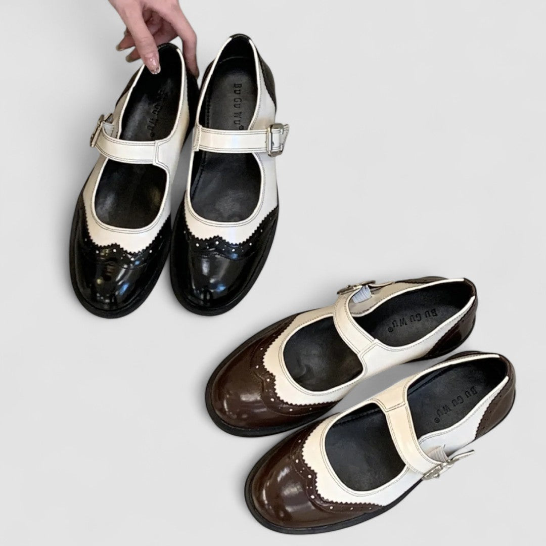 Aurenza Bicolore | Scarpe Mary Jane Bicolore Eleganti