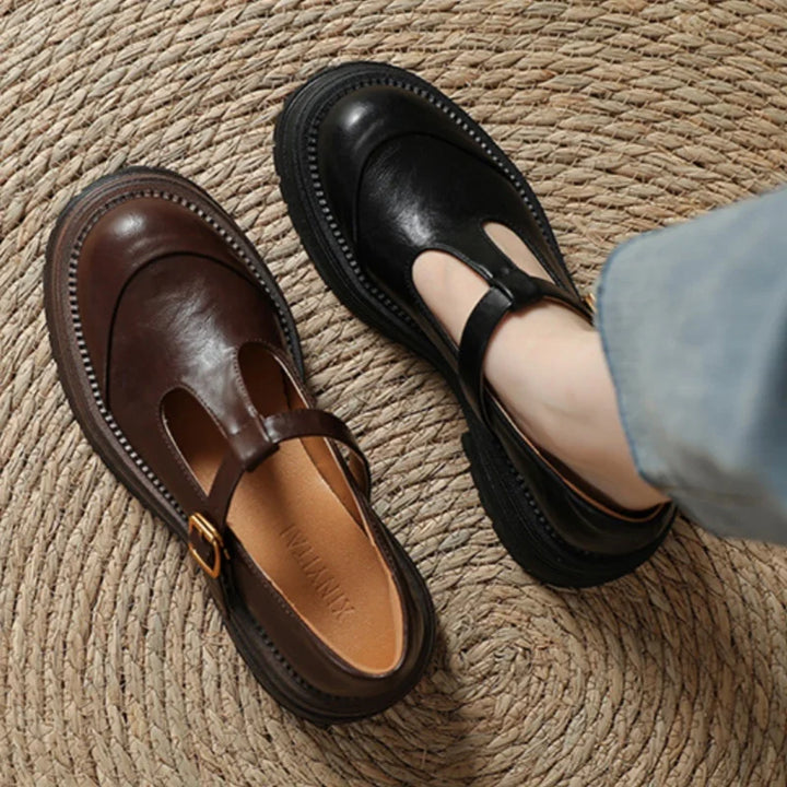 Blythe | Scarpe Mary Jane T-Bar con Punta Tonda Morbida